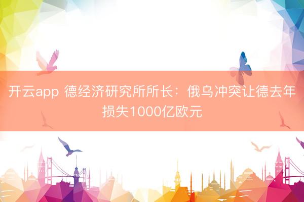 开云app 德经济研究所所长：俄乌冲突让德去年损失1000亿欧元